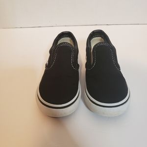 Toddler Black Slip on Vans Shoes Size 9